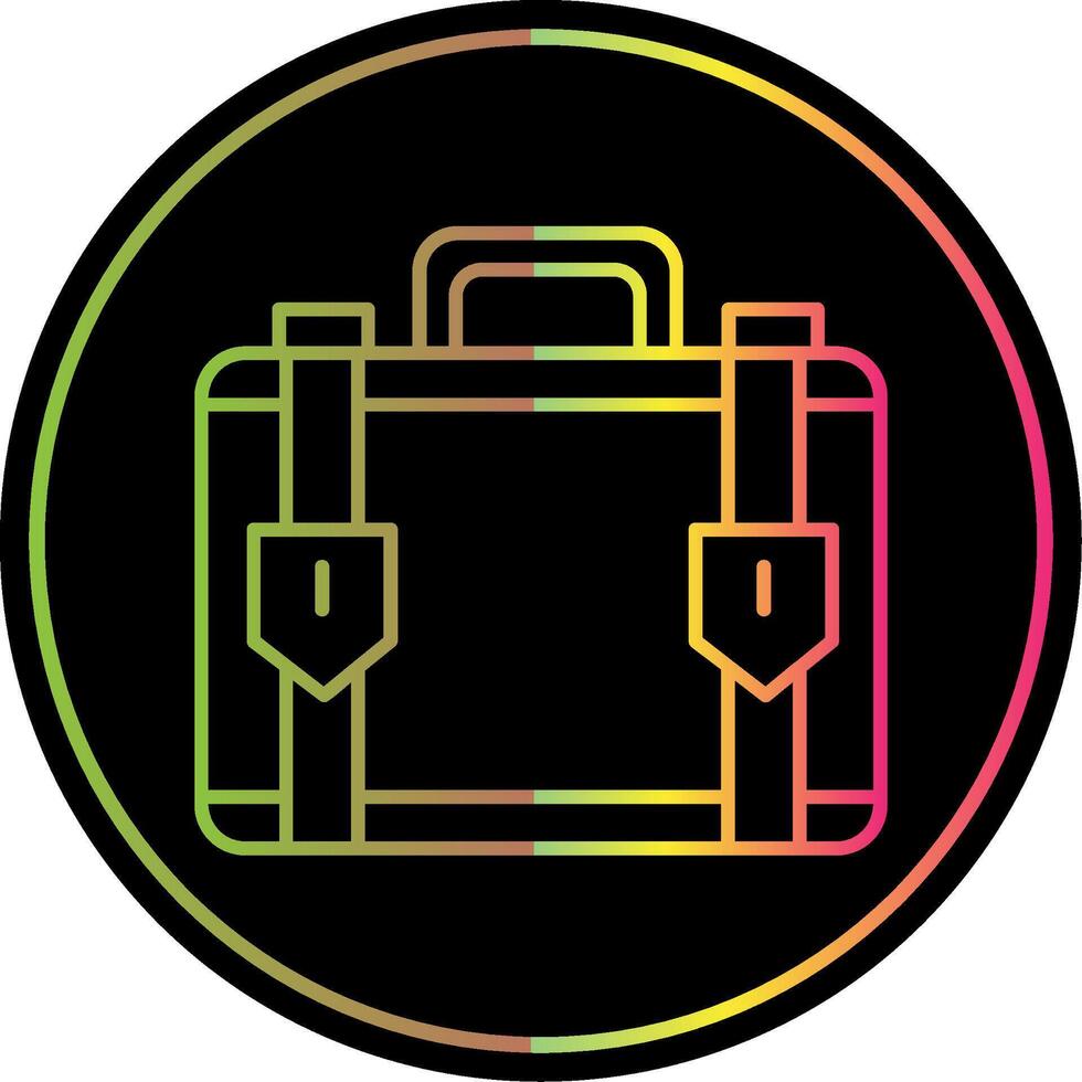 Suitcase Line Gradient Due Color Icon vector