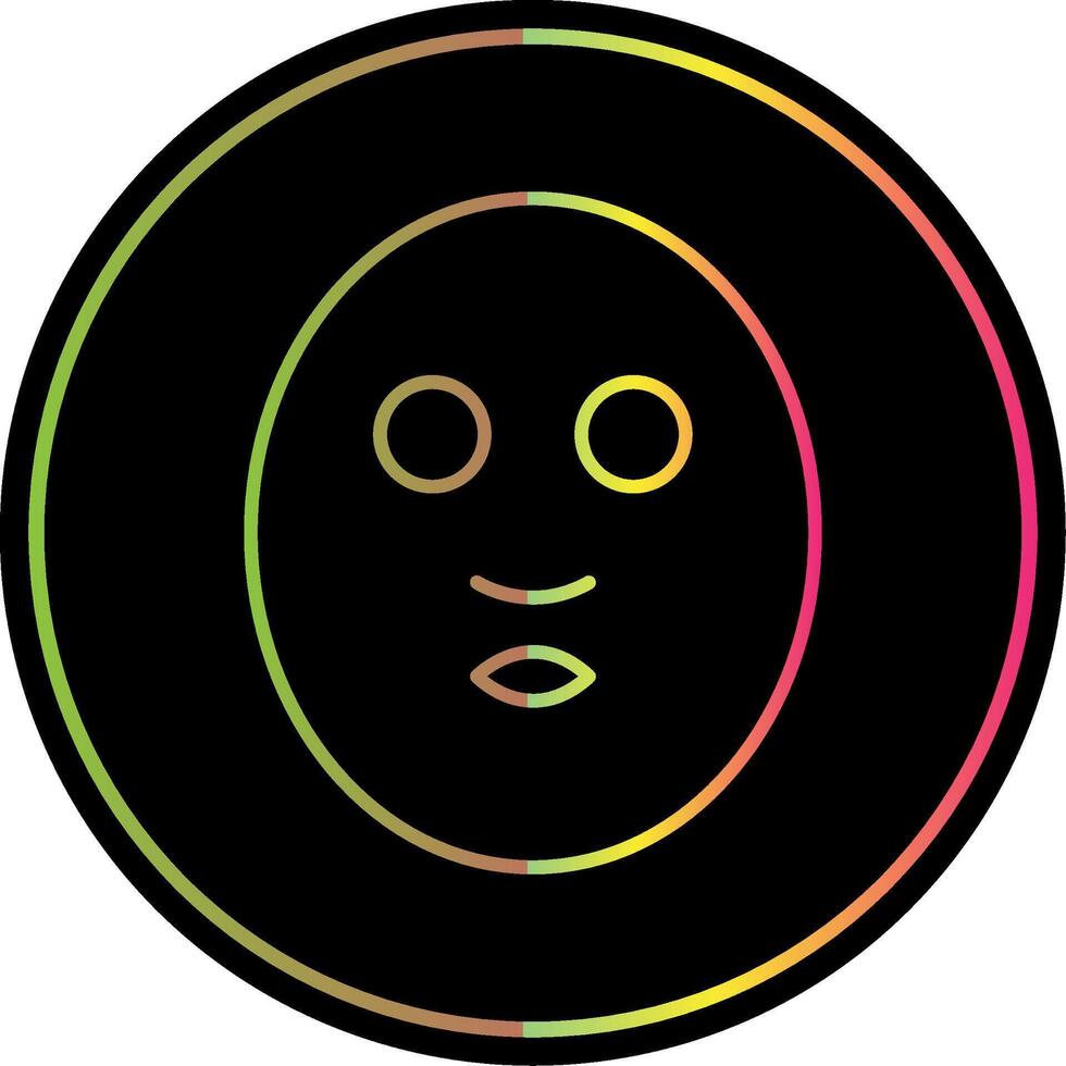 Facial Mask Line Gradient Due Color Icon vector