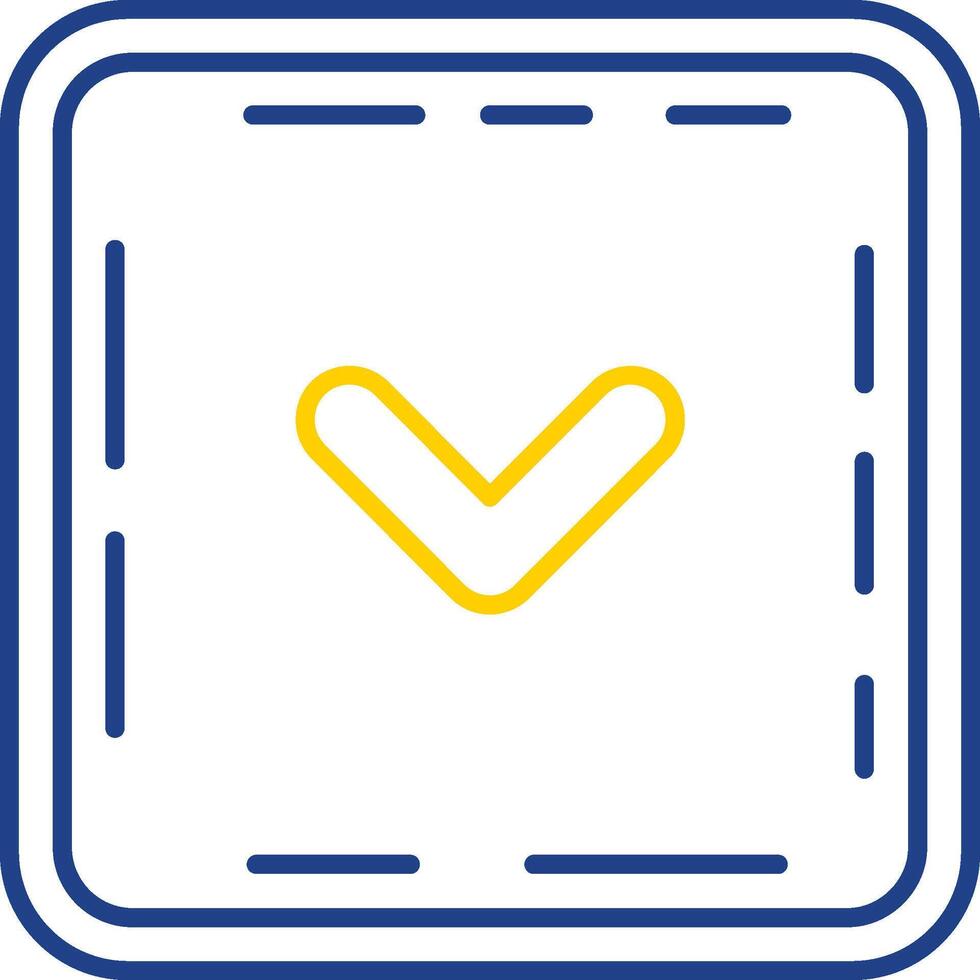 Chevron Line Two Color Icon vector