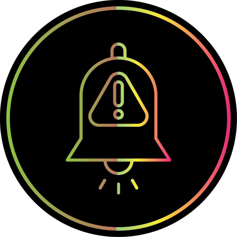 Interruption Line Gradient Due Color Icon vector