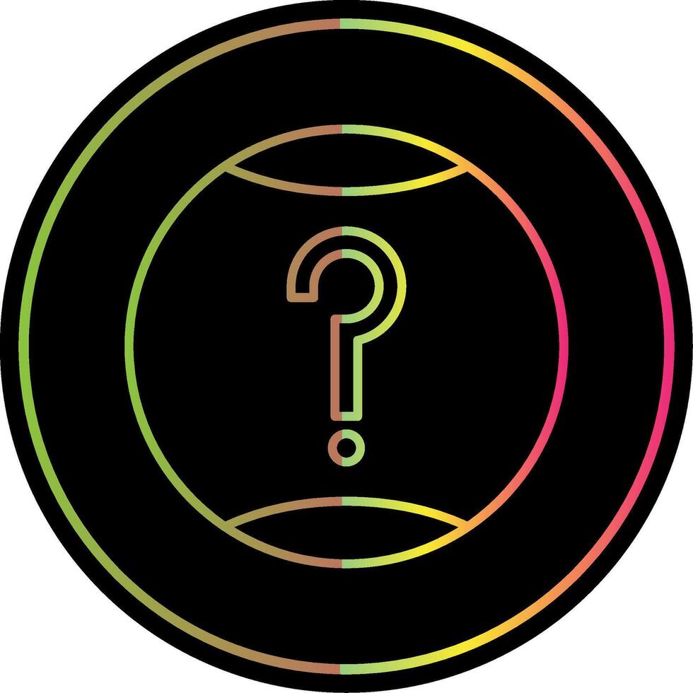 Question Line Gradient Due Color Icon vector