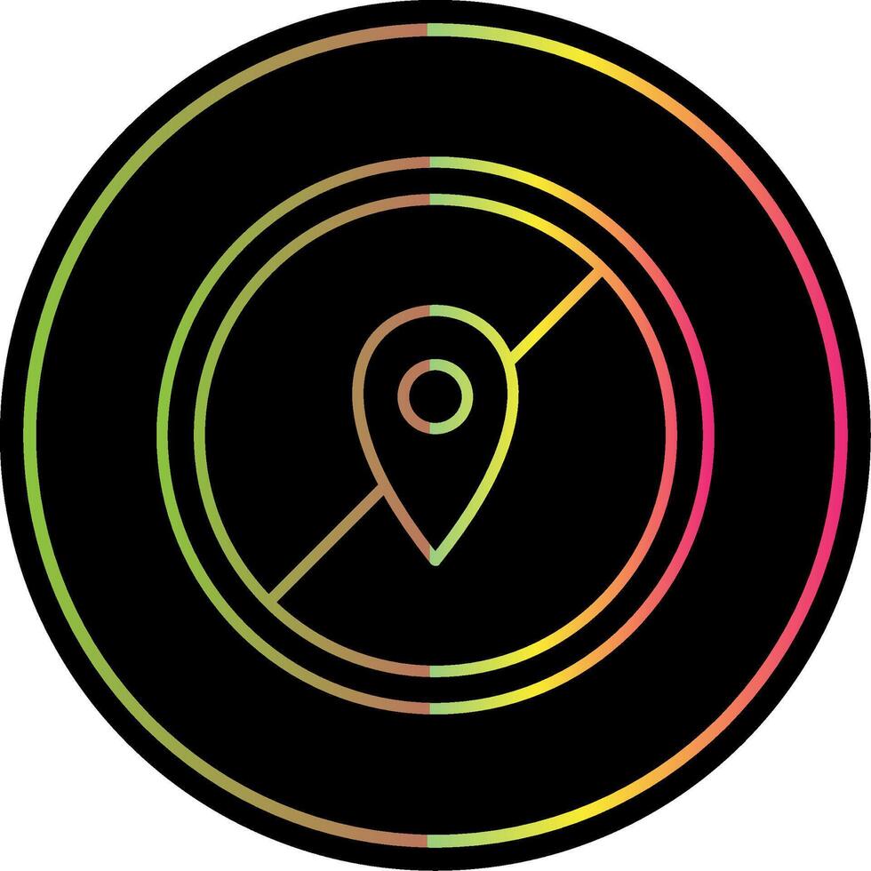 Avoid Line Gradient Due Color Icon vector