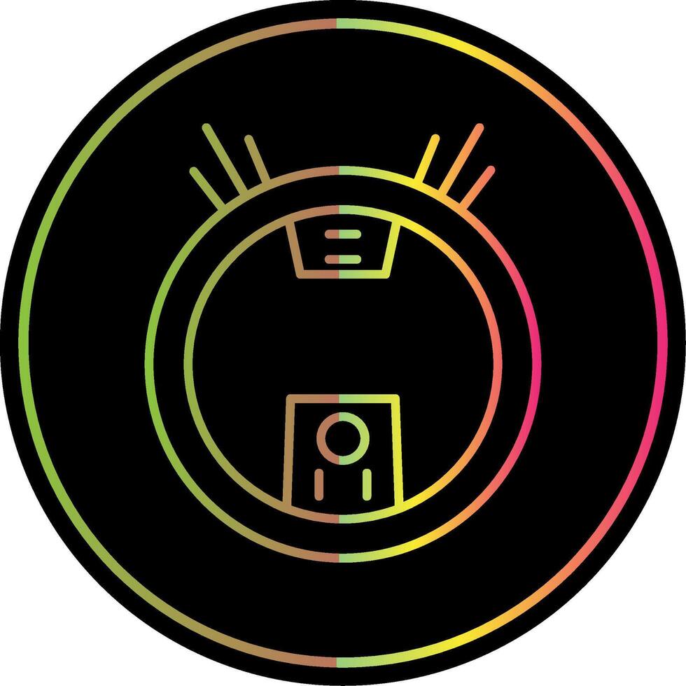 Robot Vacuum Line Gradient Due Color Icon vector