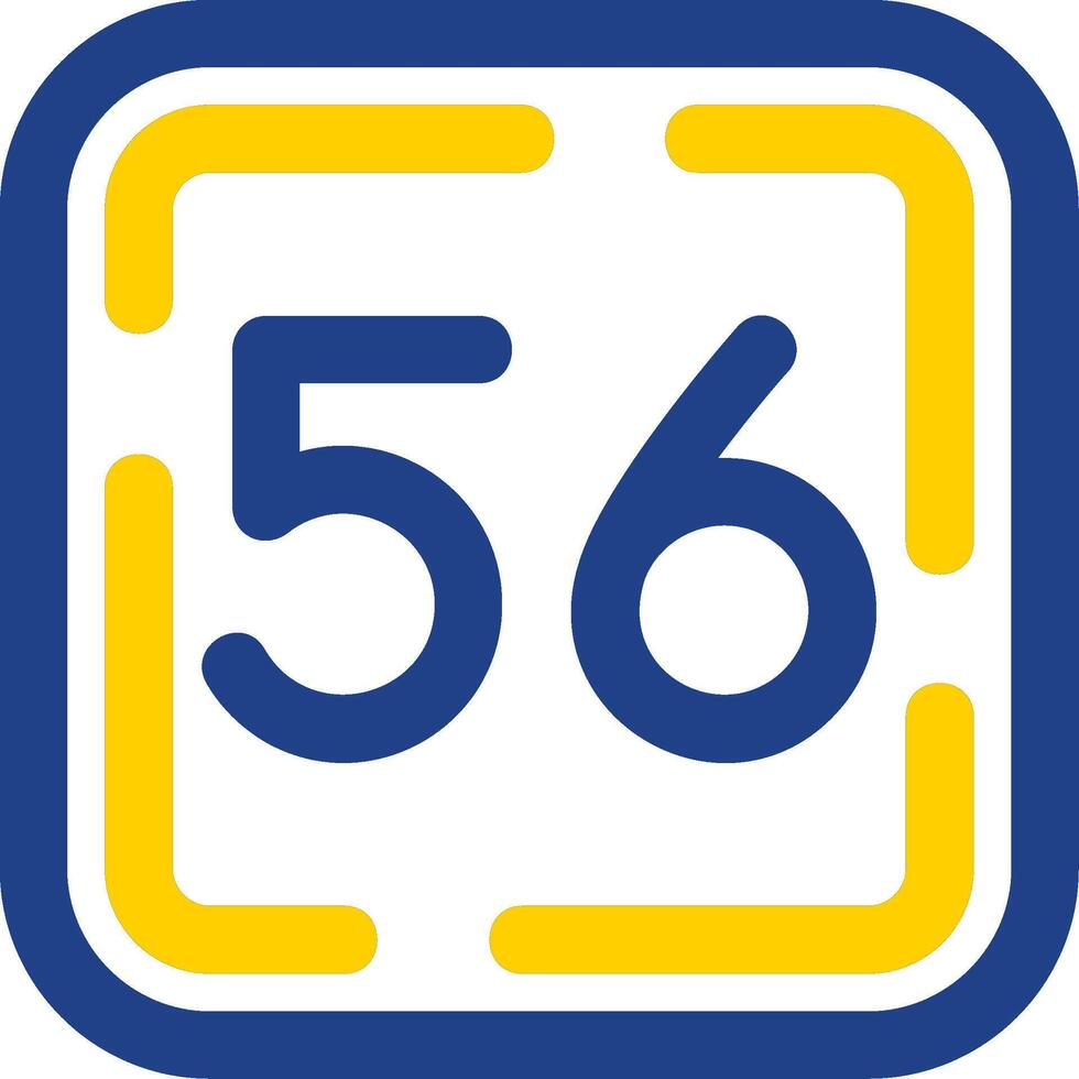 Fifty Six Line Two Color Icon vector