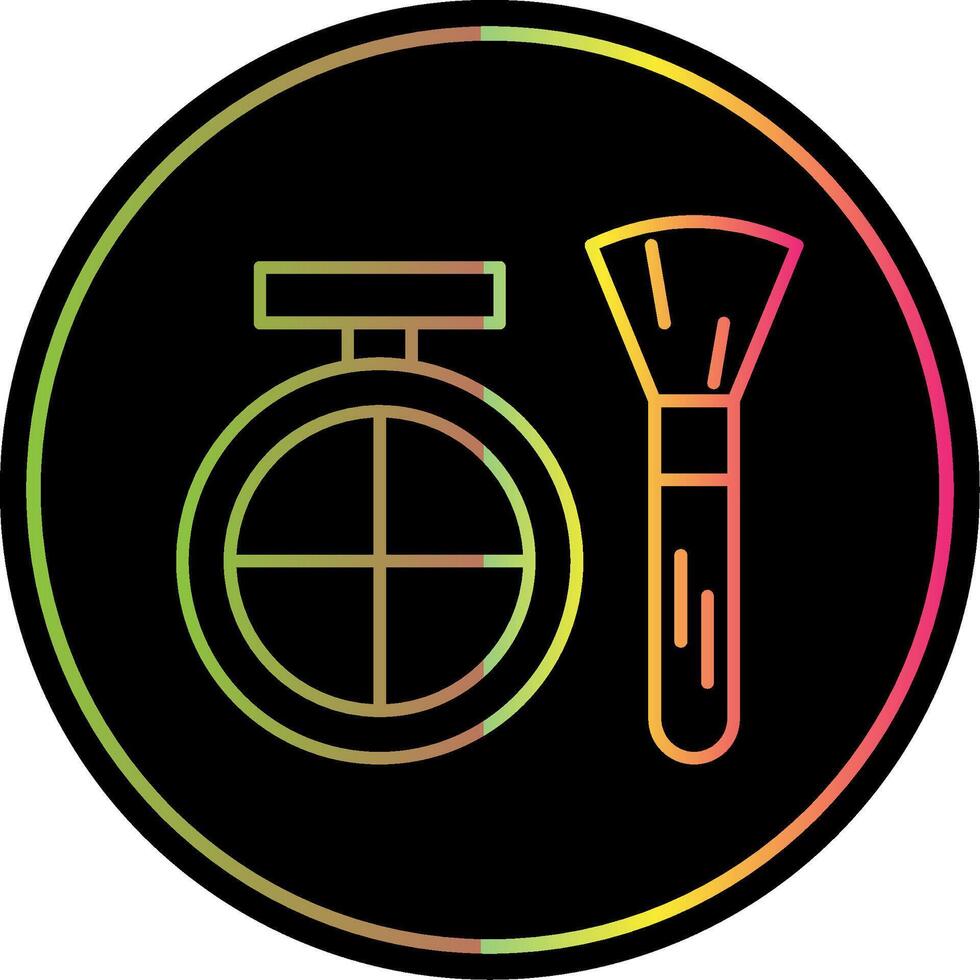 Bronzer Line Gradient Due Color Icon vector