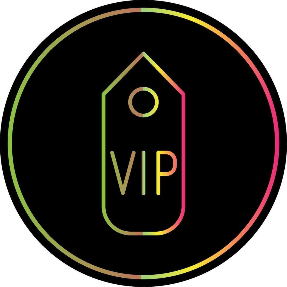 Vip pass Line Gradient Due Color Icon vector