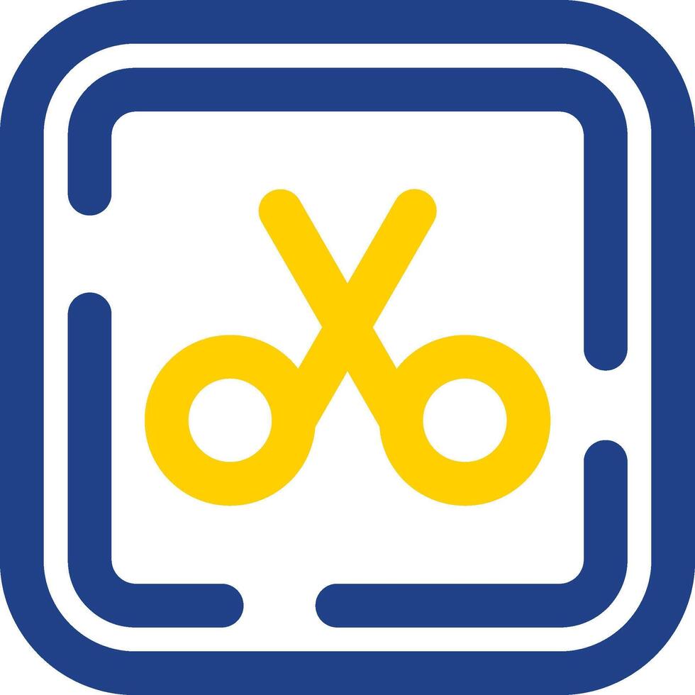 Scissor Line Two Color  Icon vector
