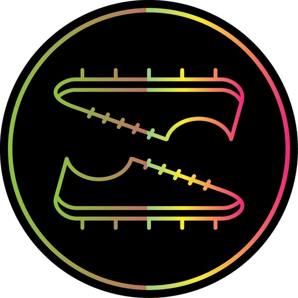 Soccer Boots Line Gradient Due Color Icon vector