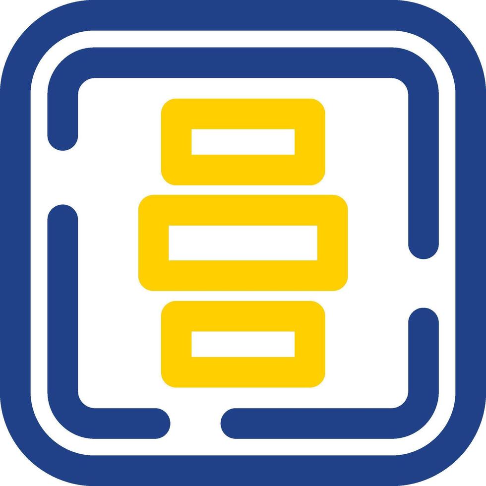 Horizontal Alignment Line Two Color Icon vector
