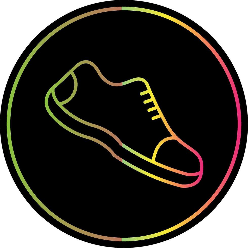 corriendo Zapatos línea degradado debido color icono vector