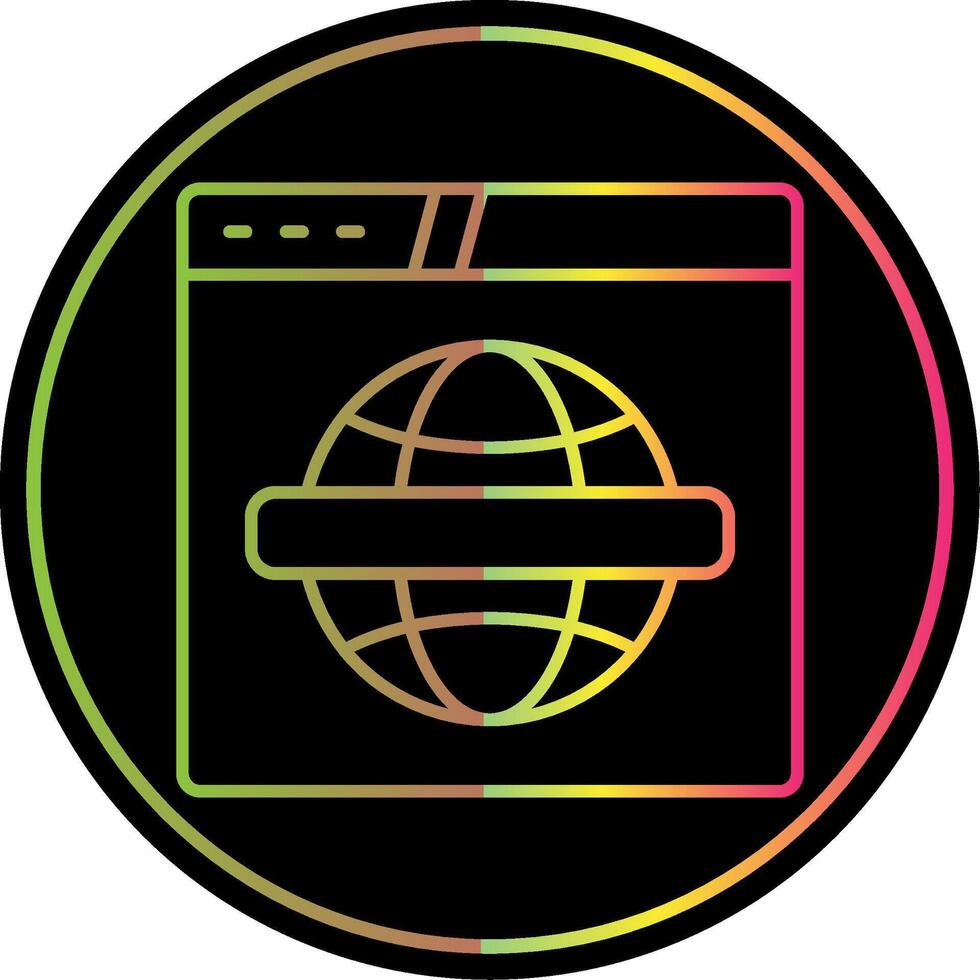 Website Line Gradient Due Color Icon vector
