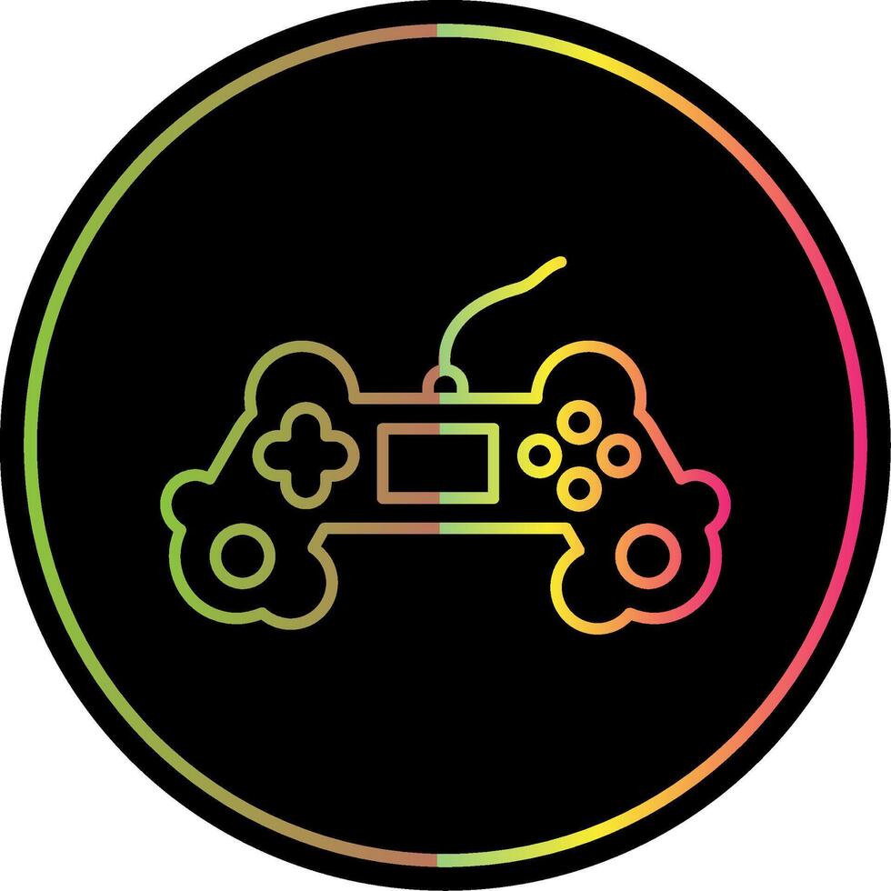 Gaming Line Gradient Due Color Icon vector