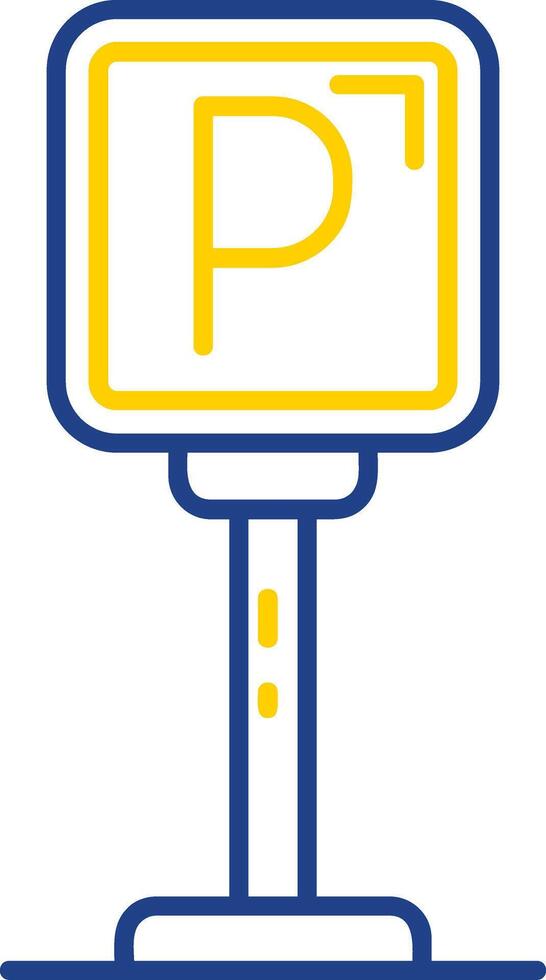 Parking Line Two Color  Icon vector