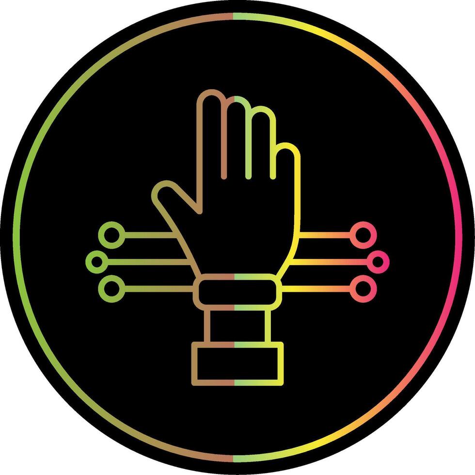 Glove Line Gradient Due Color Icon vector