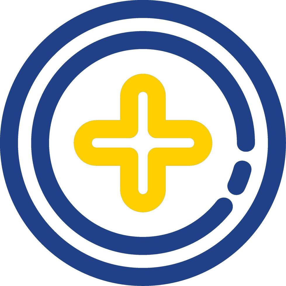 Add 2 Line Two Color  Icon vector