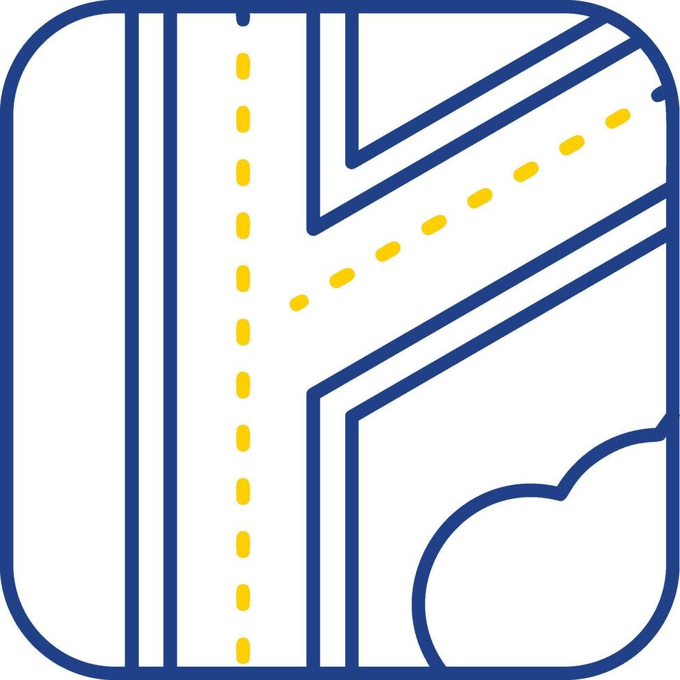 Road Line Two Color  Icon vector