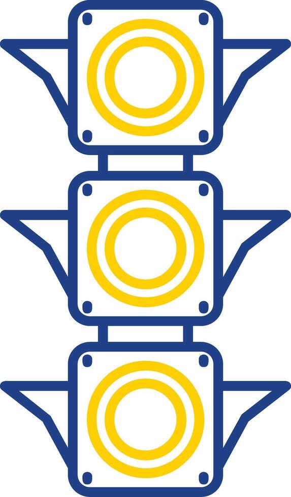 Traffic light Line Two Color  Icon vector