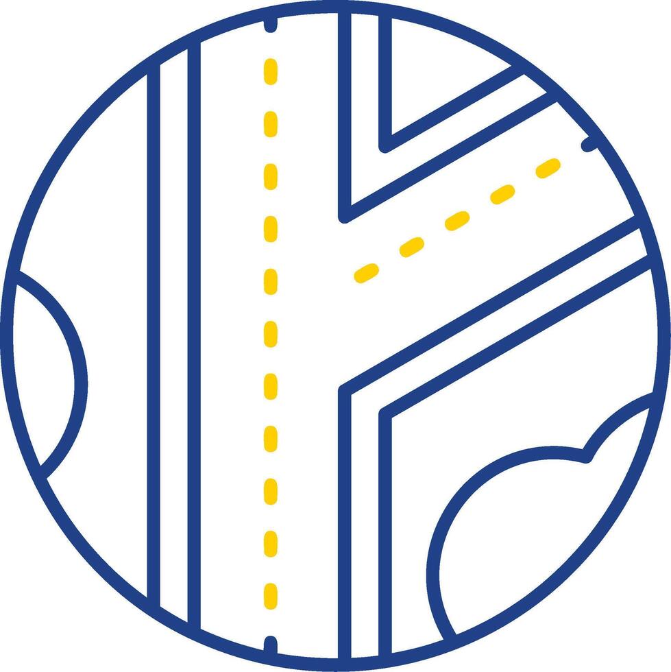 Road Line Two Color  Icon vector