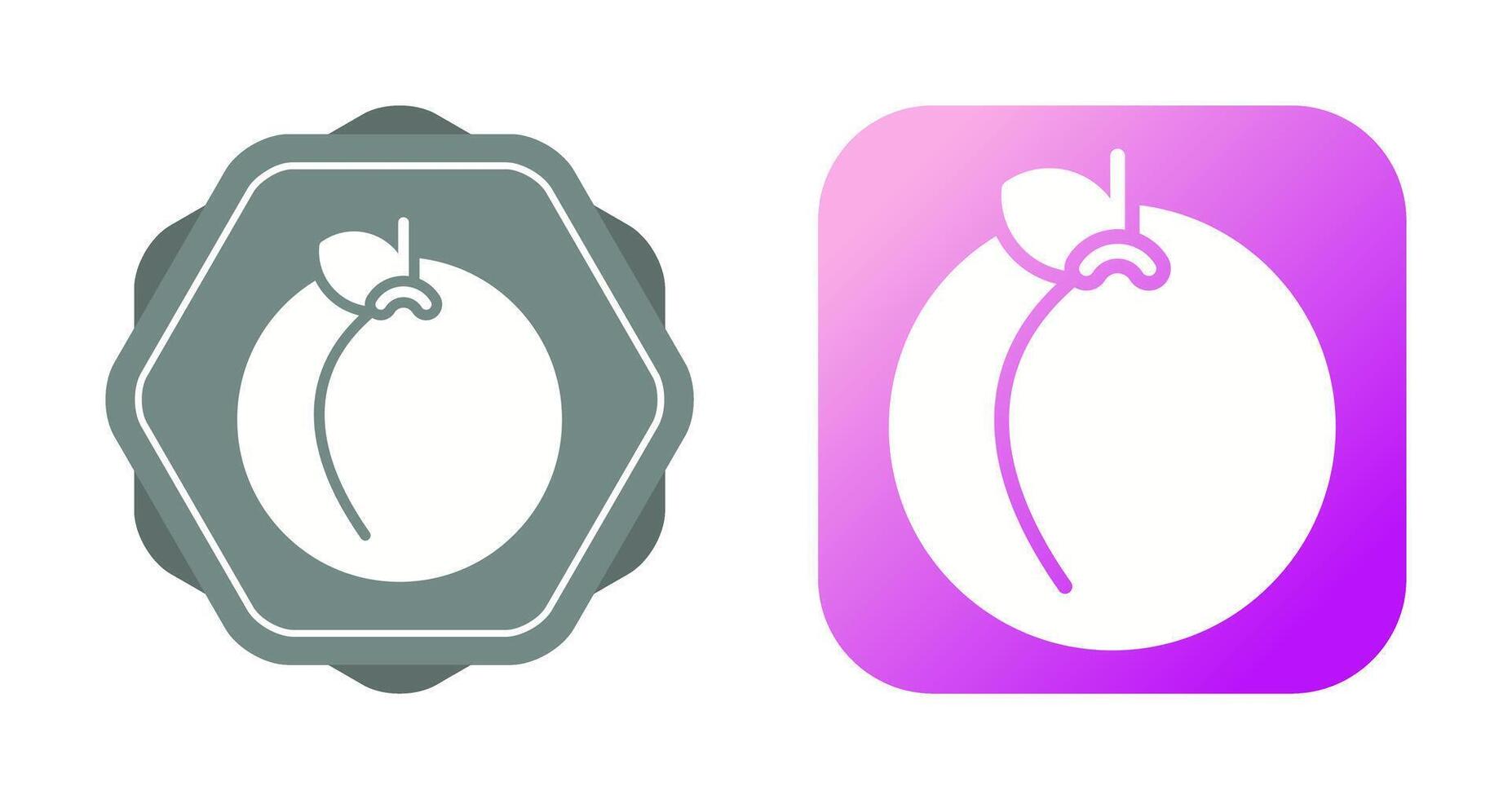 Peach Vector Icon