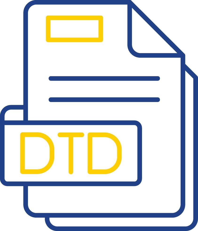 Dtd Line Two Color Icon vector