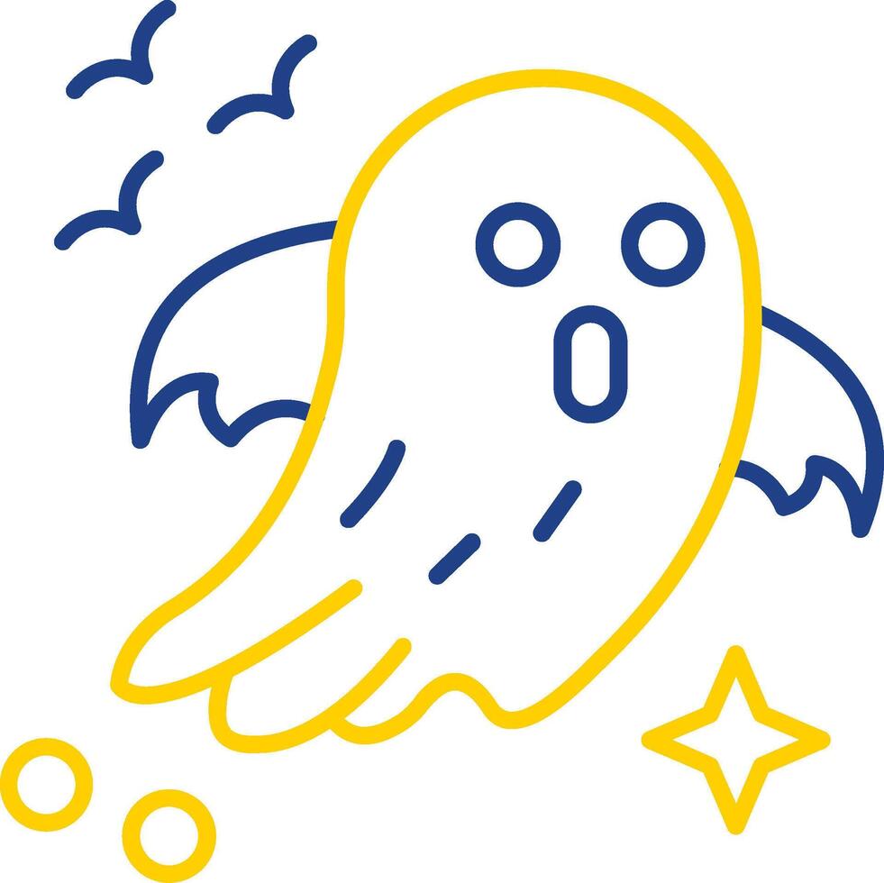 Ghost Line Two Color  Icon vector