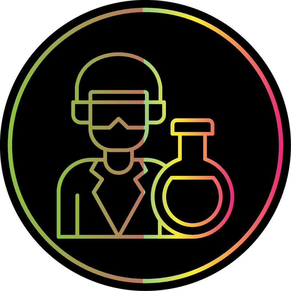 Chemist Line Gradient Due Color Icon vector