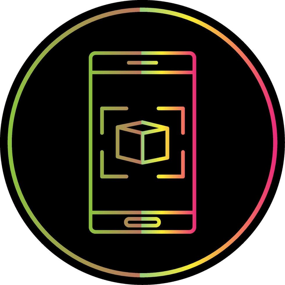 Augmented Reality Line Gradient Due Color Icon vector