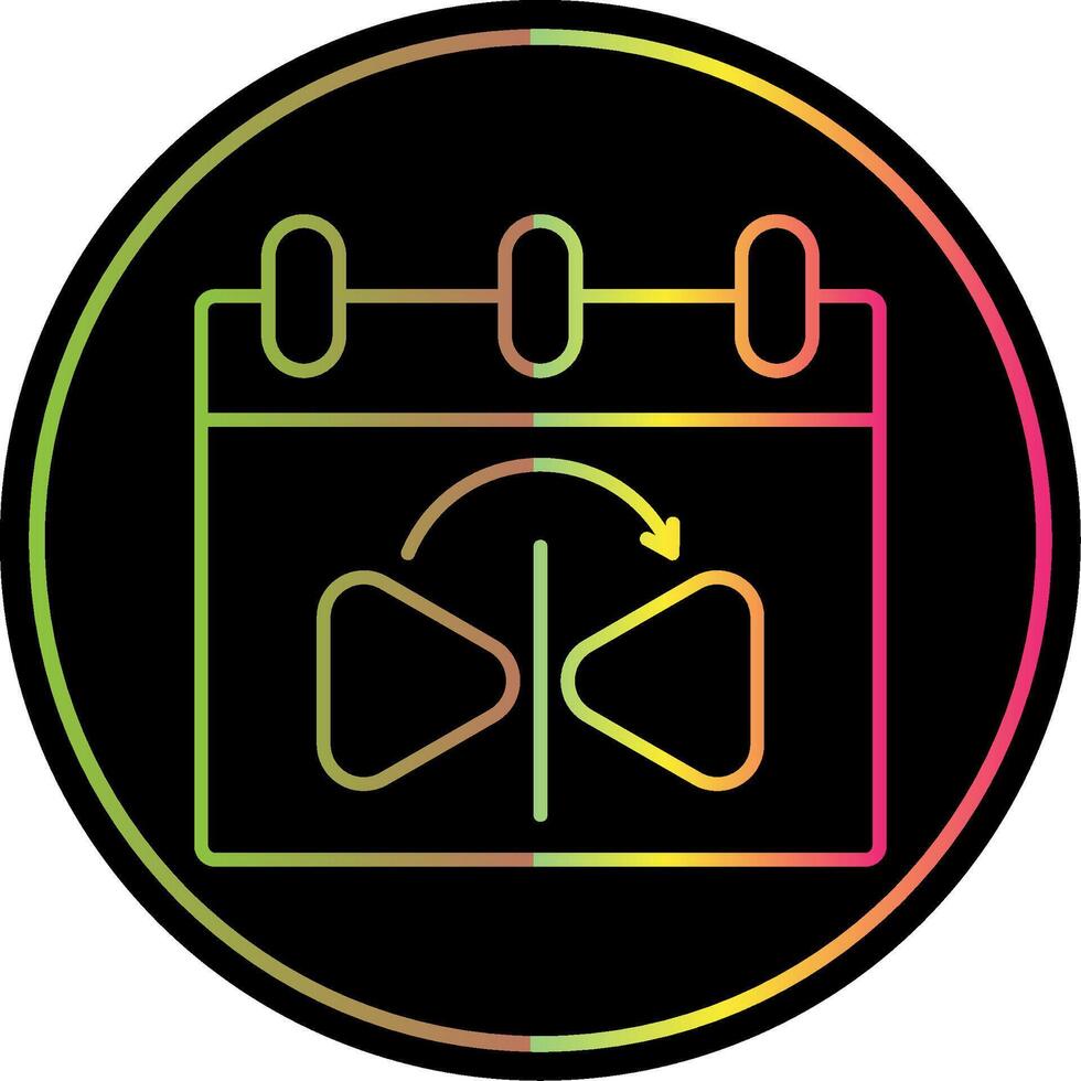 Flip Line Gradient Due Color Icon vector
