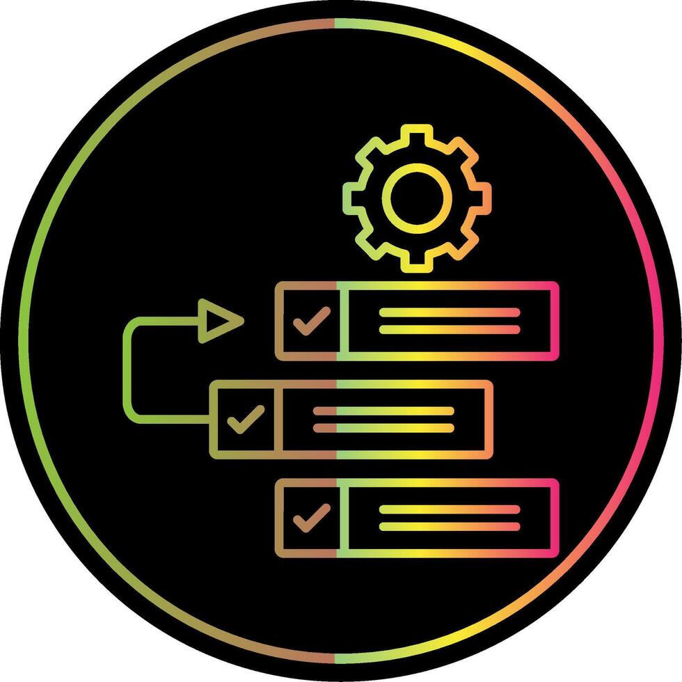 Backlog Line Red Circle Icon vector