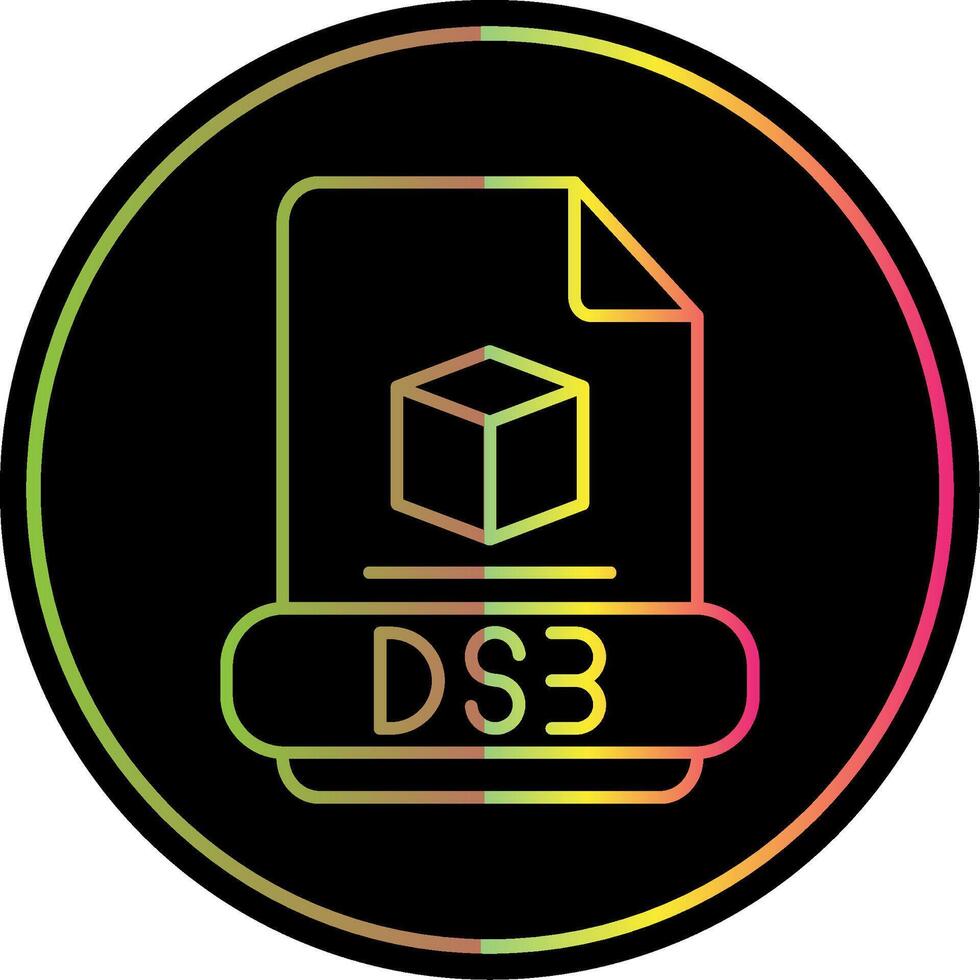 3ds Line Gradient Due Color Icon vector