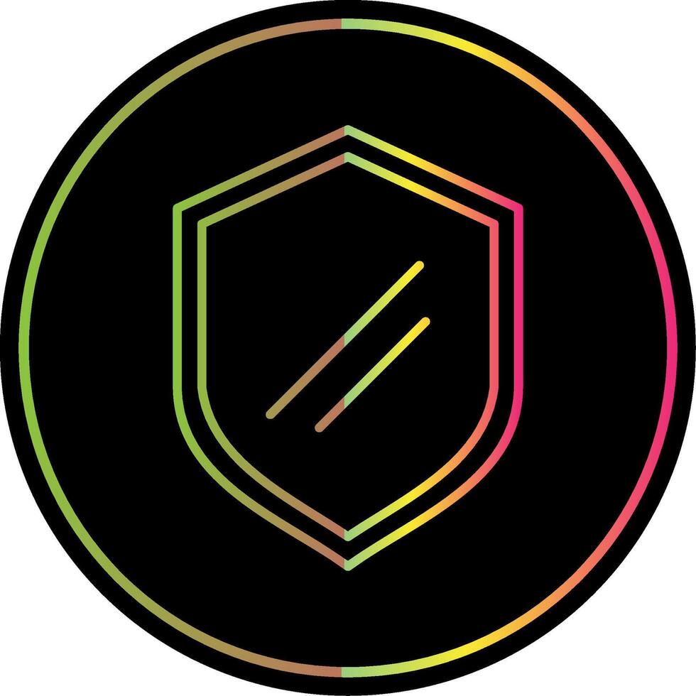 Shield Line Gradient Due Color Icon vector