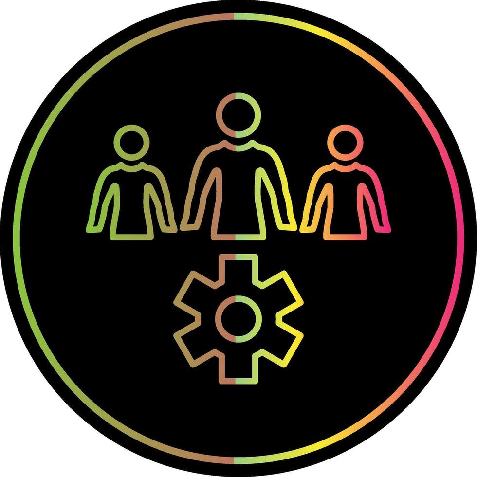 Business People Line Gradient Due Color Icon vector