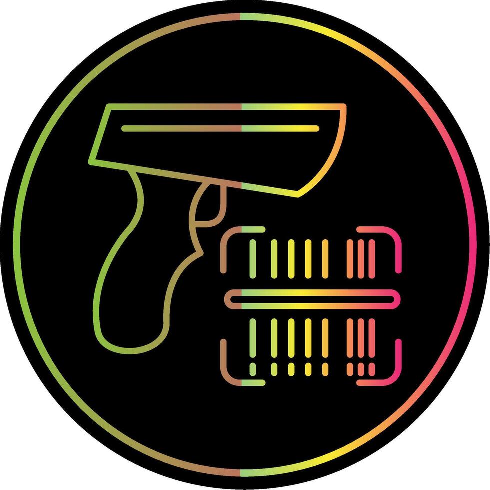 Barcode Line Gradient Due Color Icon vector