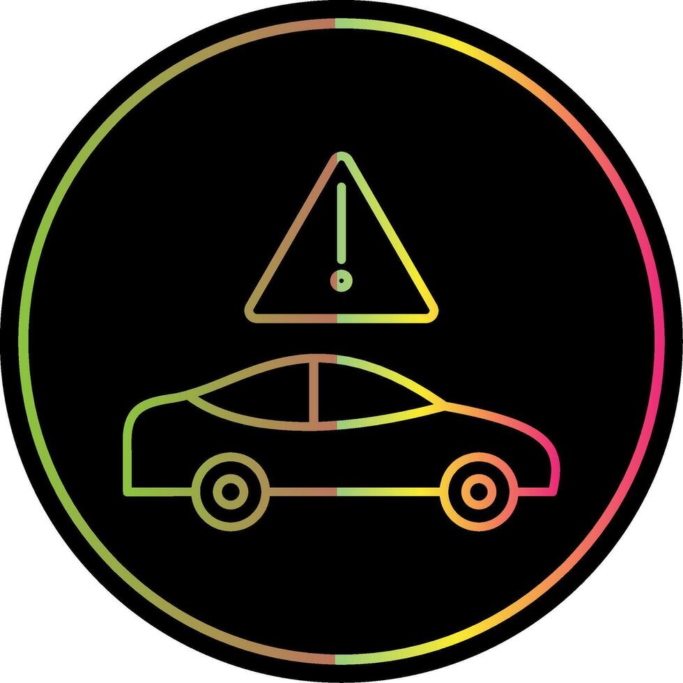 Traffic Jam Line Gradient Due Color Icon vector