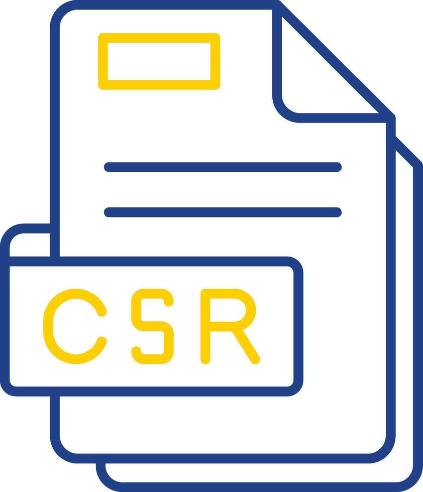 csr línea icono de dos colores vector