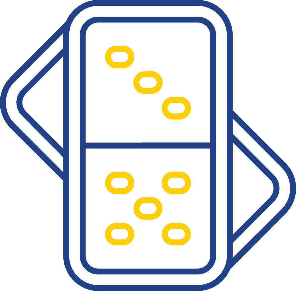 Domino Line Two Color Icon vector