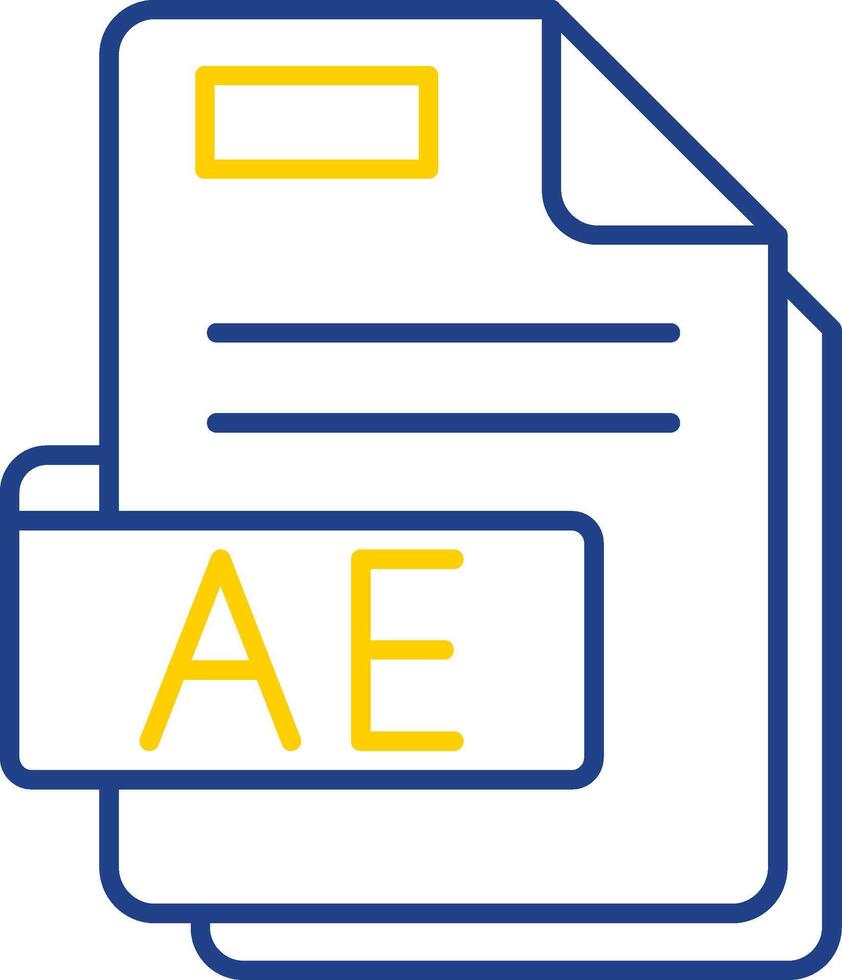 Ae Line Two Color Icon vector