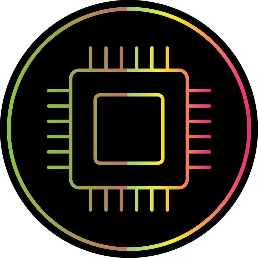 Circuit Board Line Gradient Due Color Icon vector