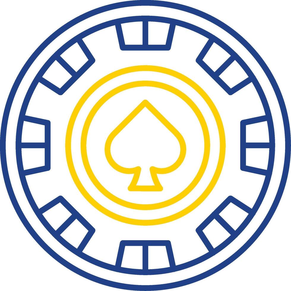Chip Line Two Color Icon vector