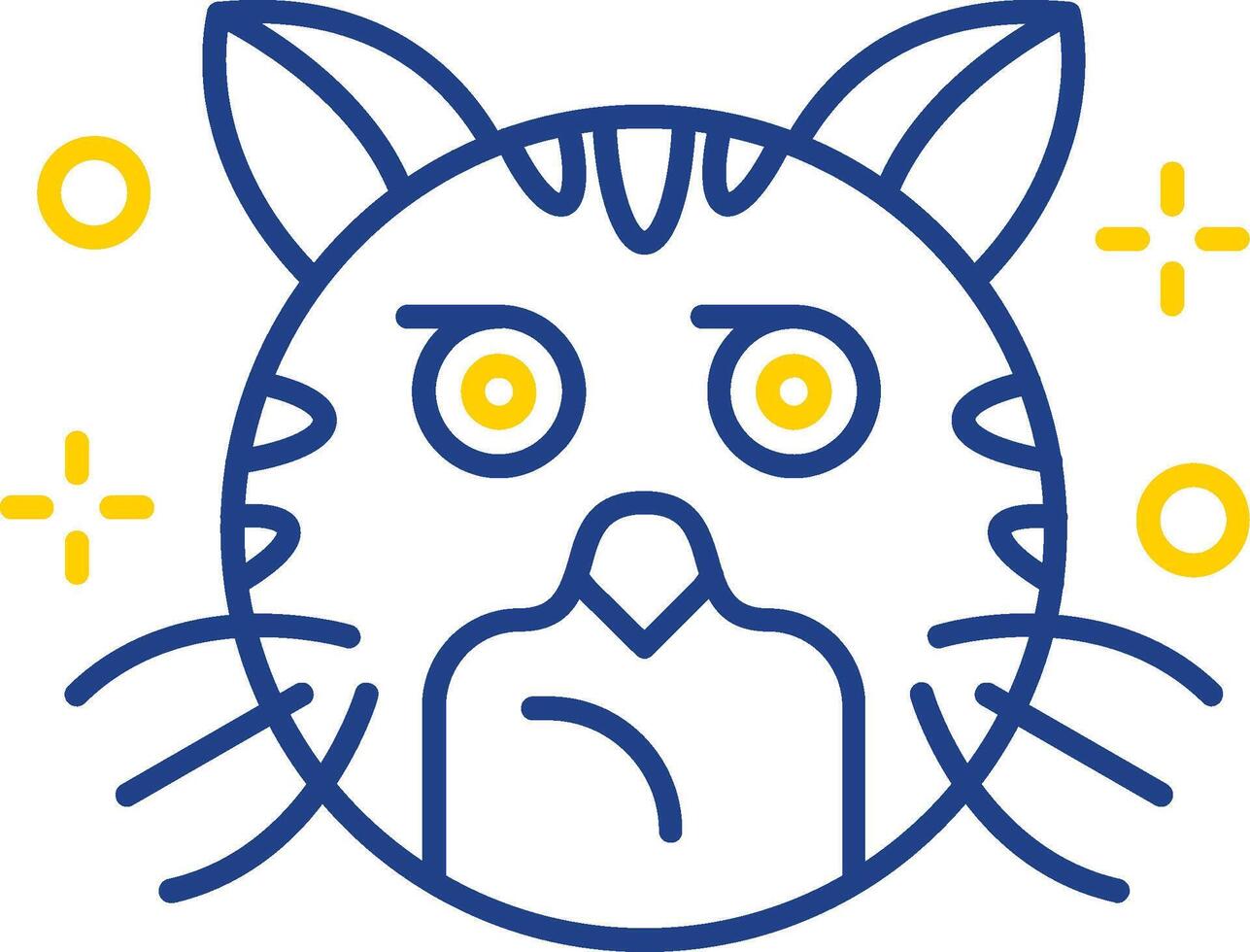 Suspicious Line Two Color  Icon vector