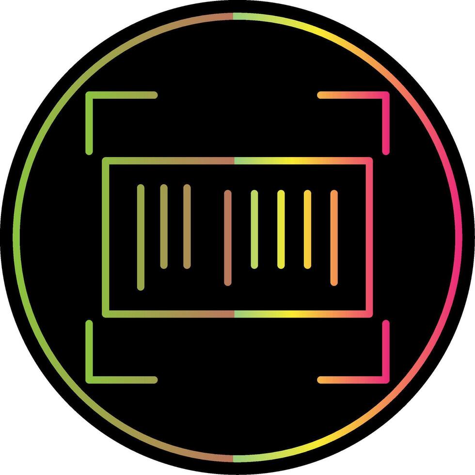 Barcode Line Gradient Due Color Icon vector