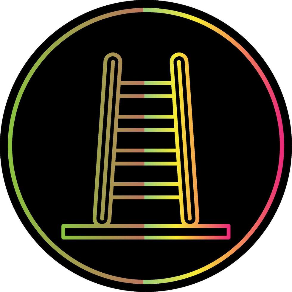 Step Ladder Line Gradient Due Color Icon vector