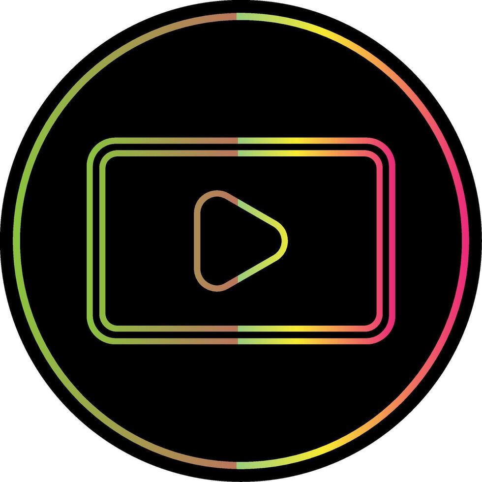 Video Line Gradient Due Color Icon vector