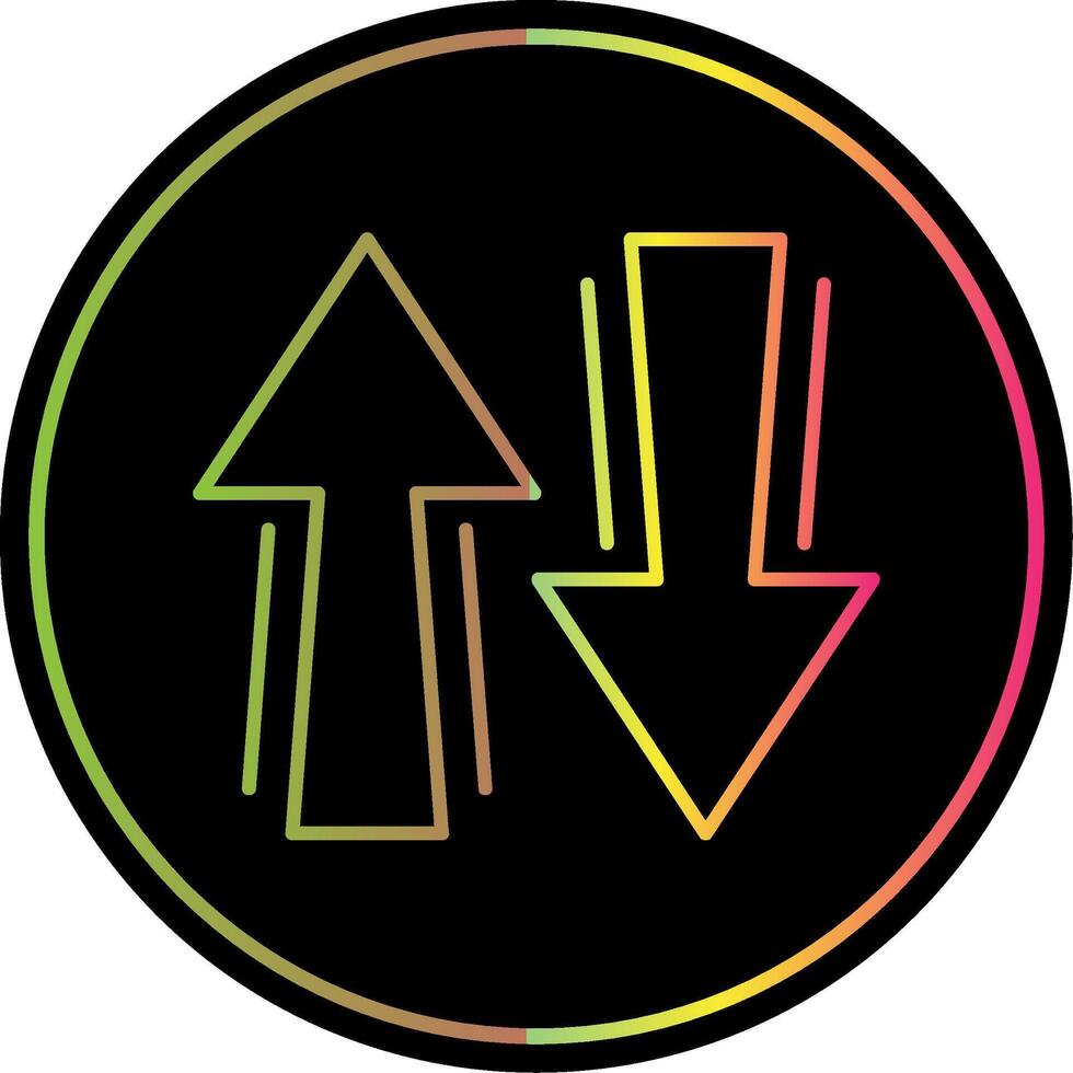 Sign Line Gradient Due Color Icon vector