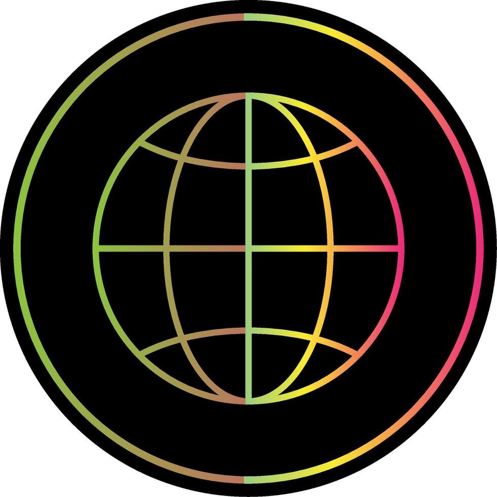 Worldwide Line Gradient Due Color Icon vector