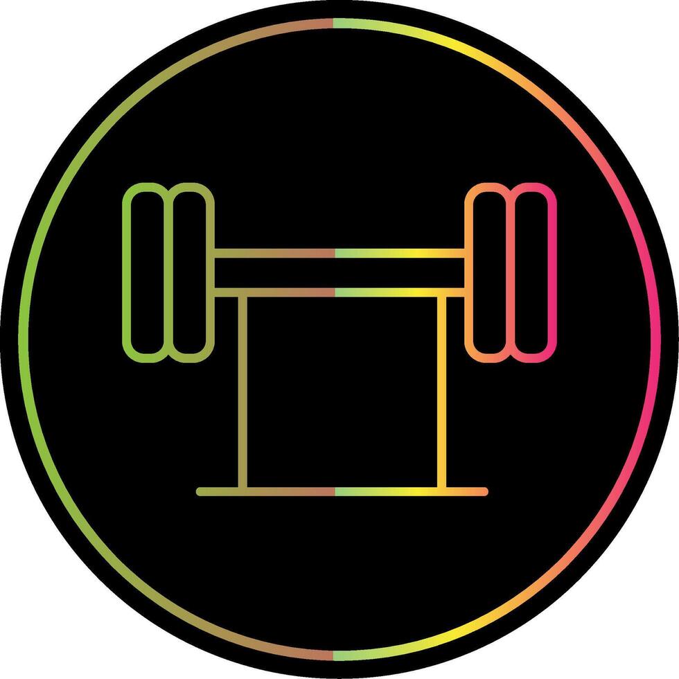 Barbell Line Gradient Due Color Icon vector