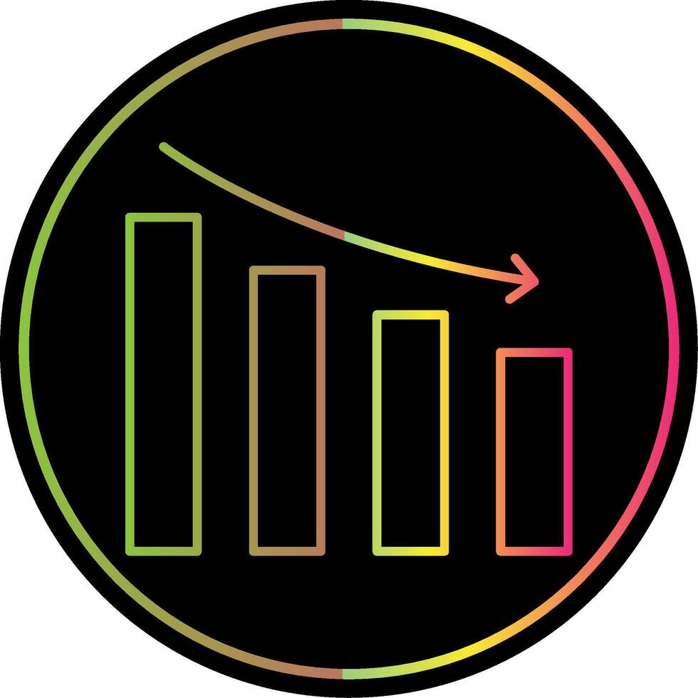 Reputation Loss Line Gradient Due Color Icon vector