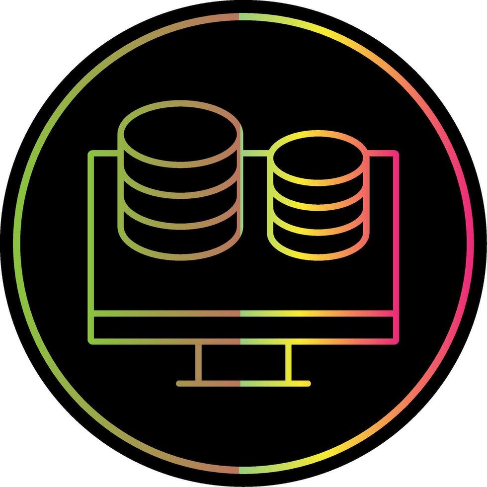 Finance Line Gradient Due Color Icon vector