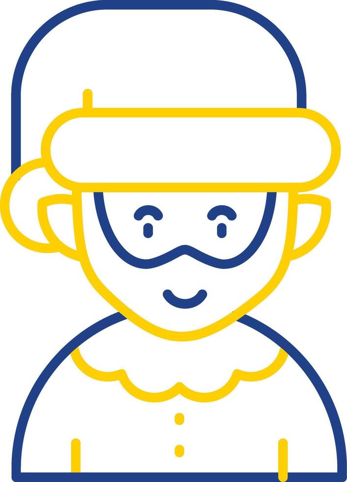 Elfie Line Two Color Icon vector