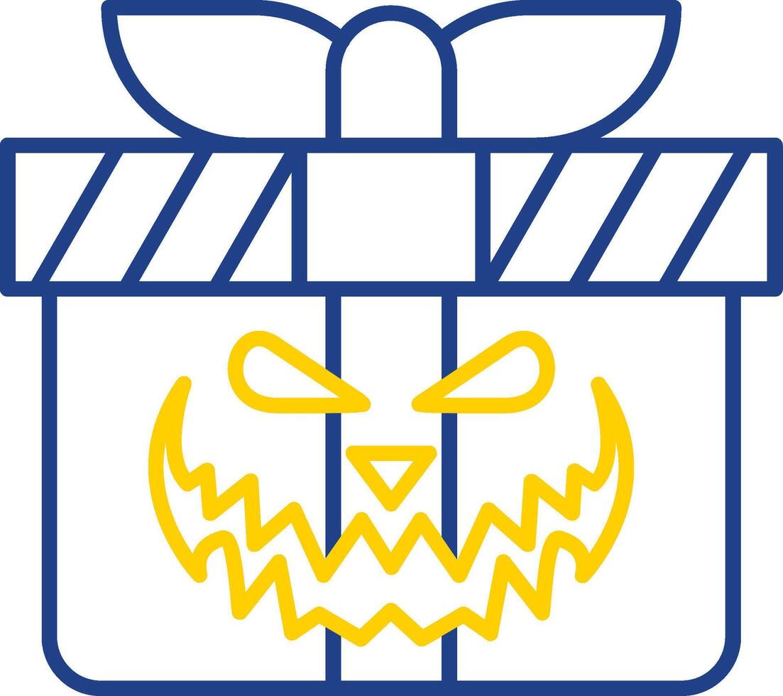 Gift Line Two Color  Icon vector